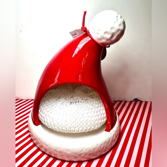 Christmas Ceramic Santa Hat Kitchen Sponge Holder Dish Sink Wash - Picture 4 of 6